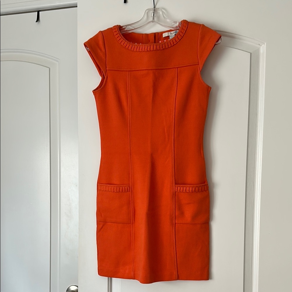 Boden Orange MOD 60s-inspired Mini Dress Sz 2 Petite (US)